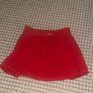 ALO Yoga Bold Red Mini Skirt